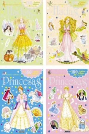 MI LIBRO BRILLANTE DE HADAS Y PRINCESAS CON PEGATINAS
