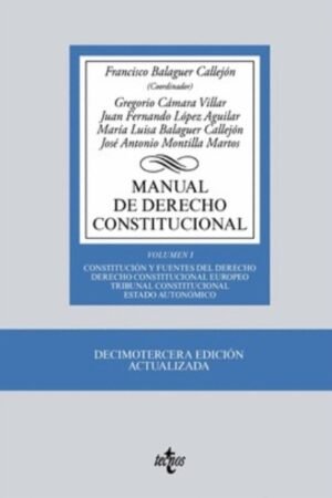 MANUAL DE DERECHO CONSTITUCIONAL. VOL. I CONSTITUCION Y FUENTES DEL DERECHO